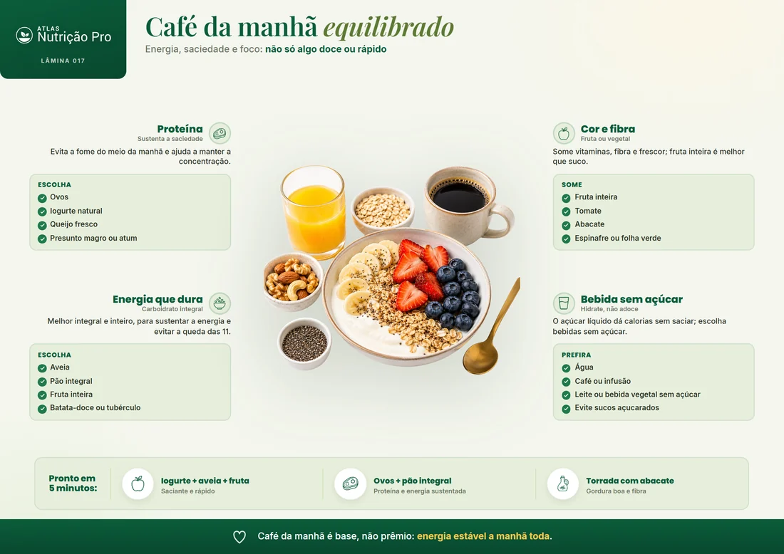 Lâmina de café da manhã equilibrado