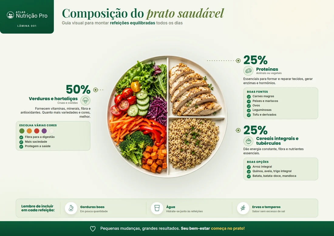 Lâmina do prato completo: como montar uma refeição equilibrada